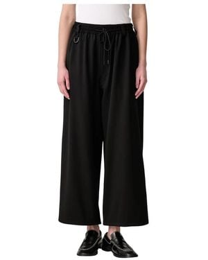 Y-3 Broeken ,Zwart ,Wol Wl Str Pnt Broek