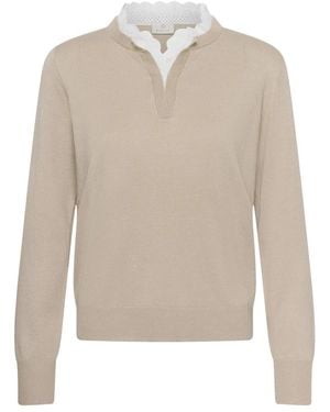 Kaffe V-Neck Knitwear - Neutro