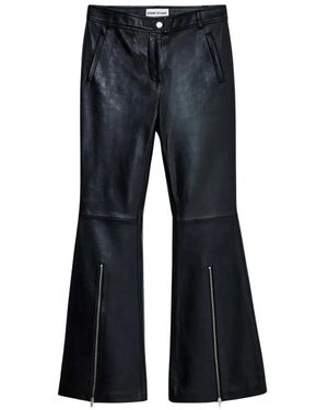 Stand Studio Broeken ,Zwart ,Leer Zwarte Leren Moto Broek - Blauw