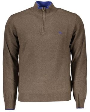 Harmont & Blaine Half-Zip Pullover Mit Kontrastdetails - Braun