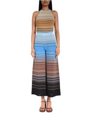 Akep Jumpsuits & Playsuits ,Veelkleurig ,Jumpsuits - Blauw