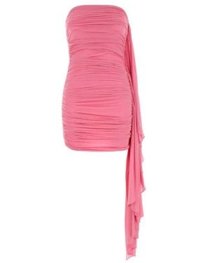Alexander Wang Asymmetrische Strapless Mini Jurk Met Plooi - Roze