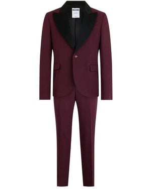 Moschino Single Breasted Suits - Red