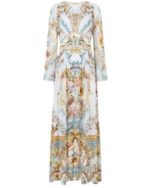 CAMILLA Kleedjes ,Veelkleurig ,Flared Sleeve Dress Seville Sweetheart - Metallic