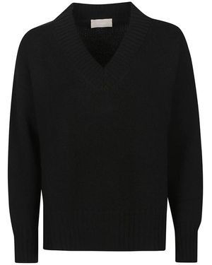 Drumohr Pullover Mit V-Ausschnitt - Schwarz