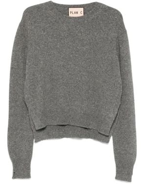Plan C Round-Neck Knitwear - Gris
