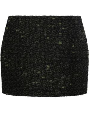 Gucci Rokken ,Groen ,Wol Wool Bouclé Rok - Zwart