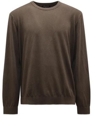 Armani Round-Neck Knitwear - Brown