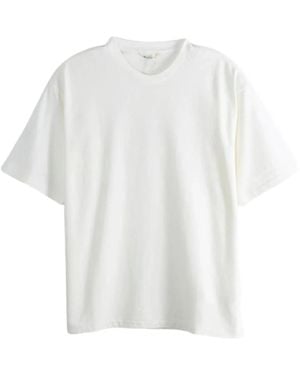 AURALEE Tops ,Wit ,Katoen Brushed Cotton Jersey T-Shirt