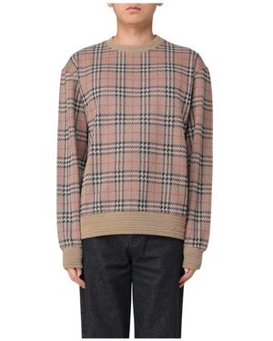 Burberry Plaid Strickpullover Mit Langen Ärmeln - Braun