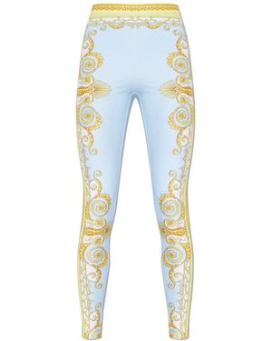Versace Leggings Met Print - Blauw