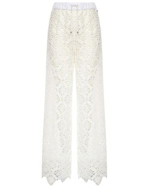 Herno Wide Trousers - White