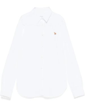 Maison Kitsuné Regular Poplin Shirt - Wit