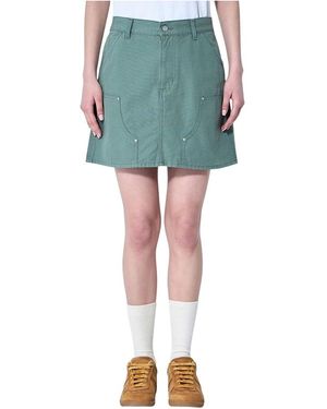 Carhartt Denim Cargo Mini Rok - Blauw