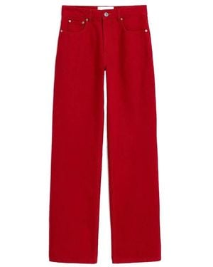 Ami Paris Weite Baumwolljeans - Rot