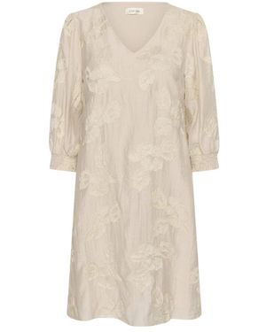 Cream Short Dresses - Neutro