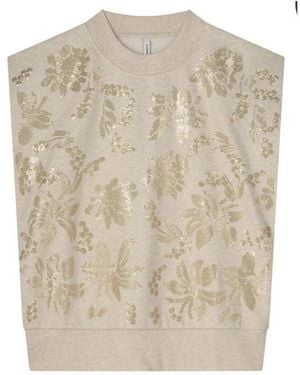 Summum Verzierte Ärmellose Sweatshirt - Natur