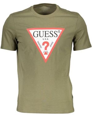 Guess T-shirt slim in cotone biologico - Verde