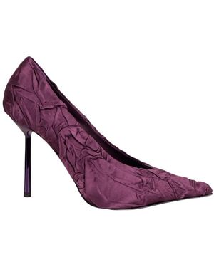 Le Silla Clivage Pumps Van Crinkled Stof - Paars