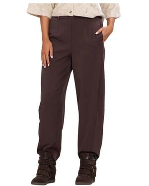 Object Broeken ,Bruin ,Objlisa Hw Ankle Barrel Pant - Rood