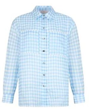 Liu Jo Overhemden ,Blauw ,Gingham Overhemd