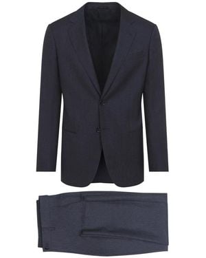 Giorgio Armani Kostuums ,Blauw ,Wol Virgin Wool Suit
