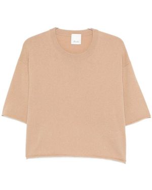 Allude Truien & Vesten ,Kasjmier Cashmere Top - Naturel