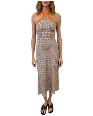 Paul Smith Long Strappy Mosaic Dress - Bruin
