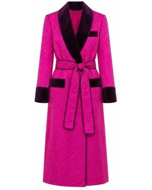 Dolce & Gabbana Wickelmantel Mit Samtkontrast - Pink