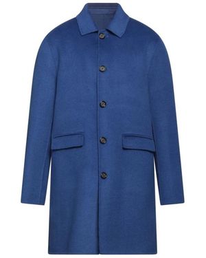 Paolo Pecora Single-Breasted Coats - Blue