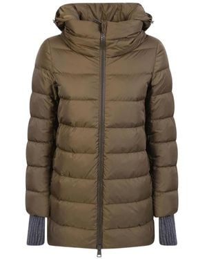 Herno Jassen ,Groen ,Wol A-Shape Jas