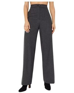 Yves Salomon Straight Trousers - Bleu