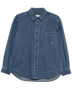 DUNST Overhemden ,Blauw ,Denim Denim Overhemd