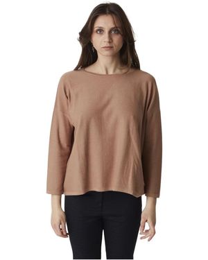 Kangra Long Sleeve Tops - Brown