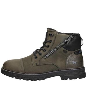 Mustang Veterschoenen Hoog - Zwart