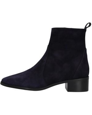Notre-v Schoenen ,Blauw ,Leer 11038 Enkellaarsjes