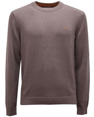 Sun 68 Pullover Aus Wollmischung Mit Rundhalsausschnitt - Braun