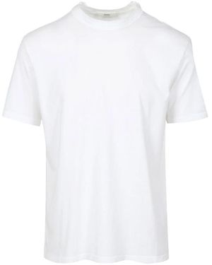 Grifoni Tops ,Wit ,Katoen Grifoni T-Shirts En Poloshirts Wit