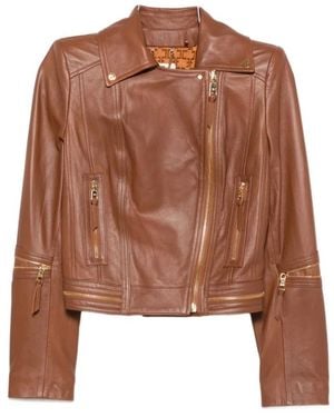 Elisabetta Franchi Leather Jackets - Marron