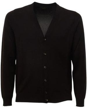 Zanone V-Neck Knitwear - Negro
