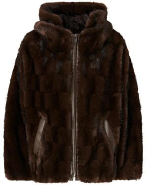Pinko Faux Fur & Shearling Jackets - Marrón