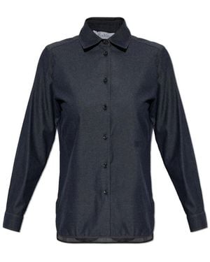 Max Mara Overhemden ,Blauw ,Denim Denim Shirt Molo