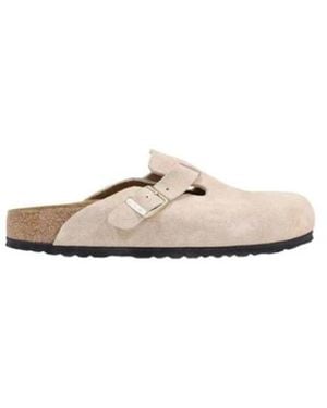 Birkenstock Schoenen ,Leer Boston Soft Footbed - Wit