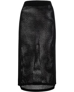 MC2 Saint Barth Rokken ,Zwart ,Katoen Darline Midi Rok