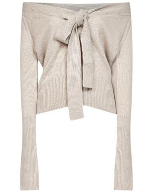 Ermanno Scervino Long Sleeve T-Shirts - Natural
