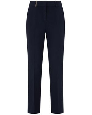 Peserico Straight Trousers - Blue