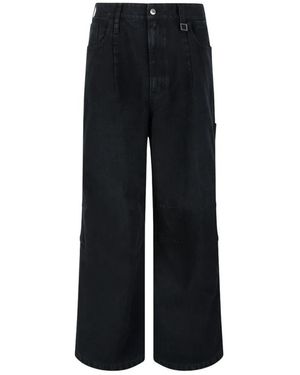 WOOYOUNGMI Wide-Leg Tailored Broeken - Zwart