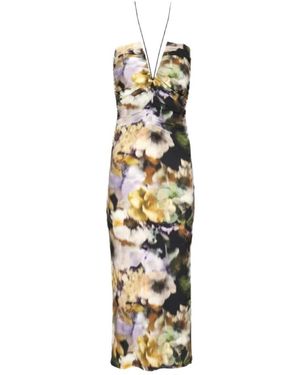 Amazuìn Kleedjes ,Veelkleurig ,Natalie Midi Jurk - Metallic