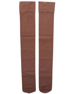 Dolce & Gabbana Ondergoed ,Bruin ,Nylon Over The Calf Stockings