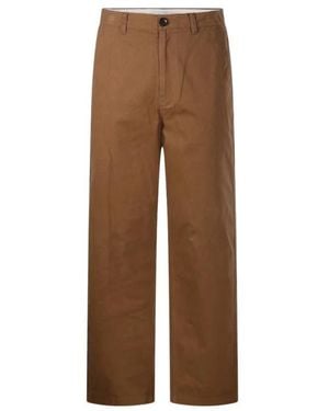 DUNST Straight Trousers - Brown